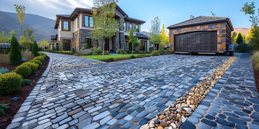 residential-driveway-utilized-dumpster-trailer-concept-residential-use-dumpster-trailer-driveway-efficiency